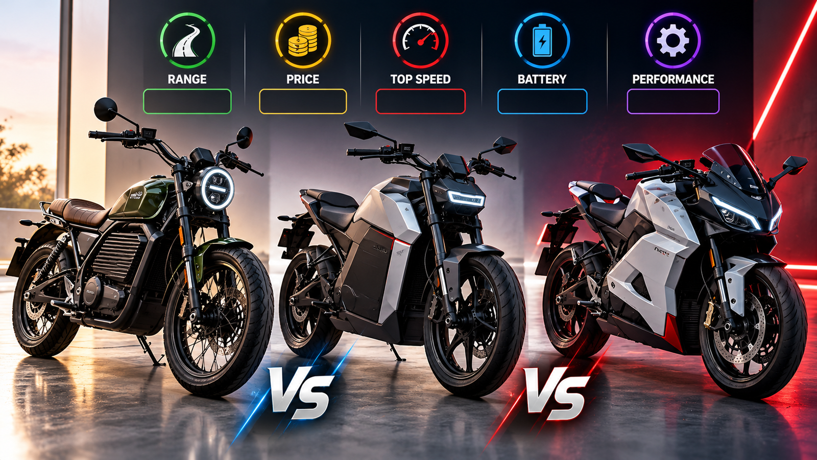 EV bike comparison Flying Flea C6 Ola Roadster X Ultraviolette F77