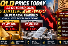 Gold Price Today 23 October 2026 gold and silver rates latest prices