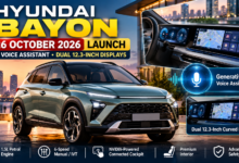 Hyundai Bayon launch date 26 October 2026 AI voice assistant dual 12.3 inch displays