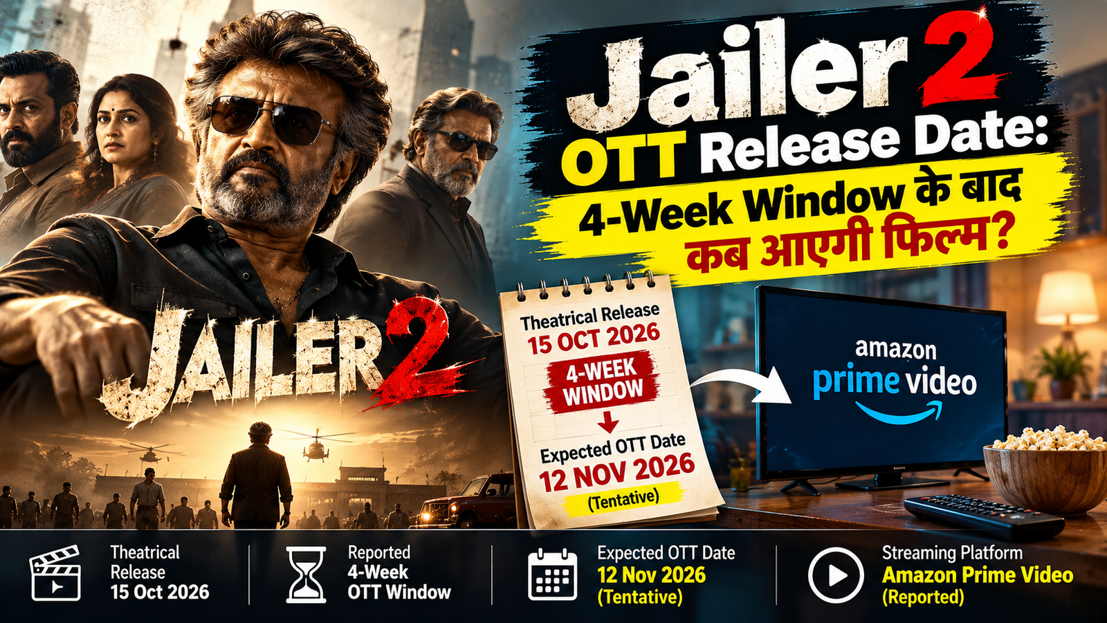 Jailer 2 OTT Release Date after reported four week theatrical window