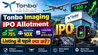 Tonbo Imaging IPO allotment GMP 75 percent subscription 10X listing
